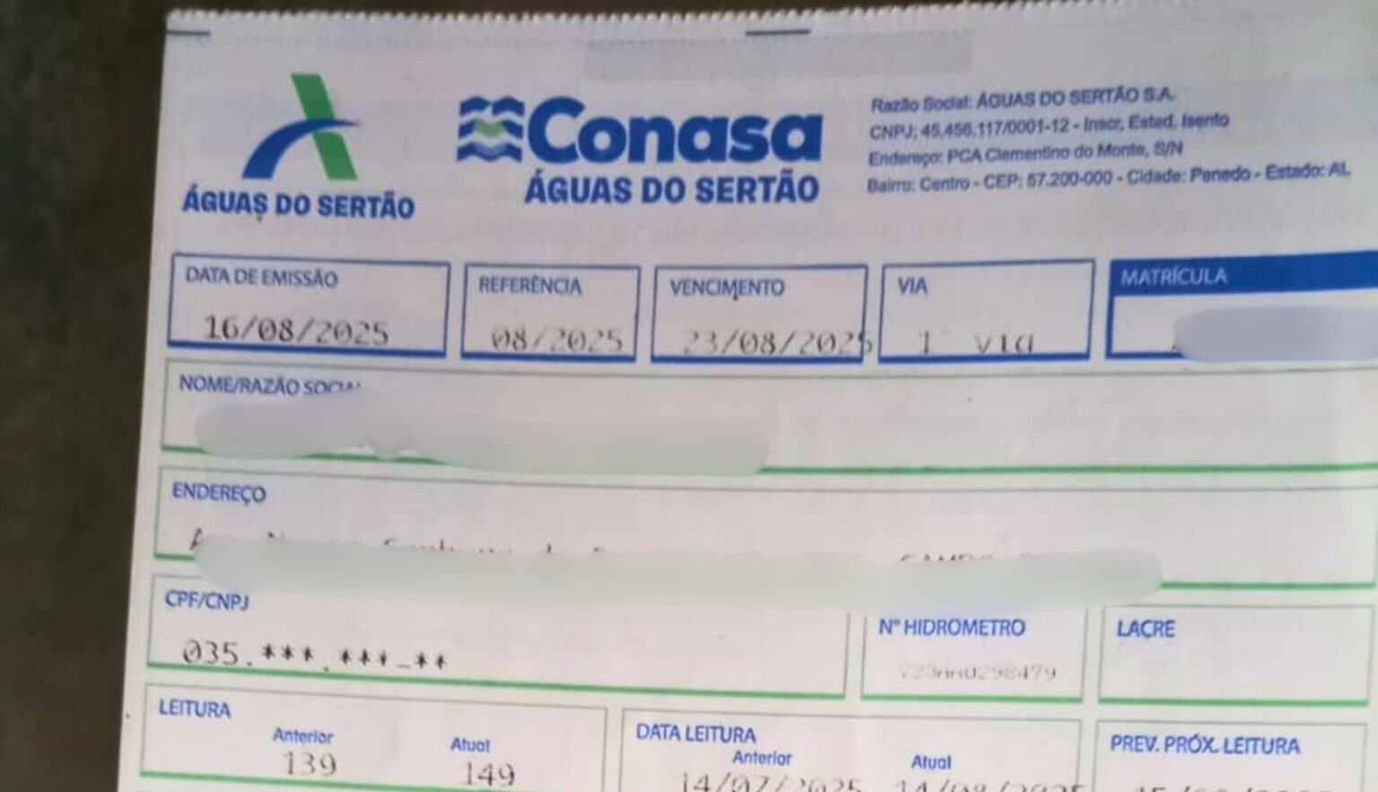 Defensoria Pública ingressa com ação civil pública contra Águas do Sertão exigindo transparência à população alagoana